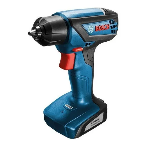 Taladro atornillador inalámbrico de 6mm Bosch GSR 1000 SMART 12V + 1 batería de 1.5Ah + accesorio con maletín de transporte 220V