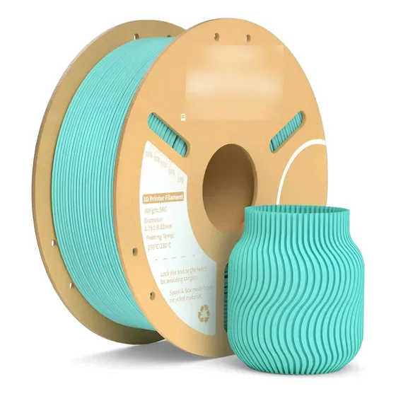 Filamento Pla Matte Elegoo 1 Kg Diámetro 1.75 Mm Verde Azulado