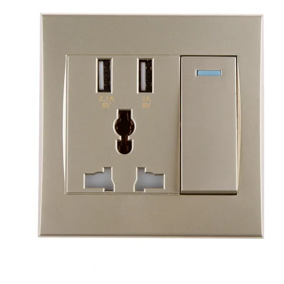 De Pared Eléctrico Usb De 2 Puertos Dock Station Socket