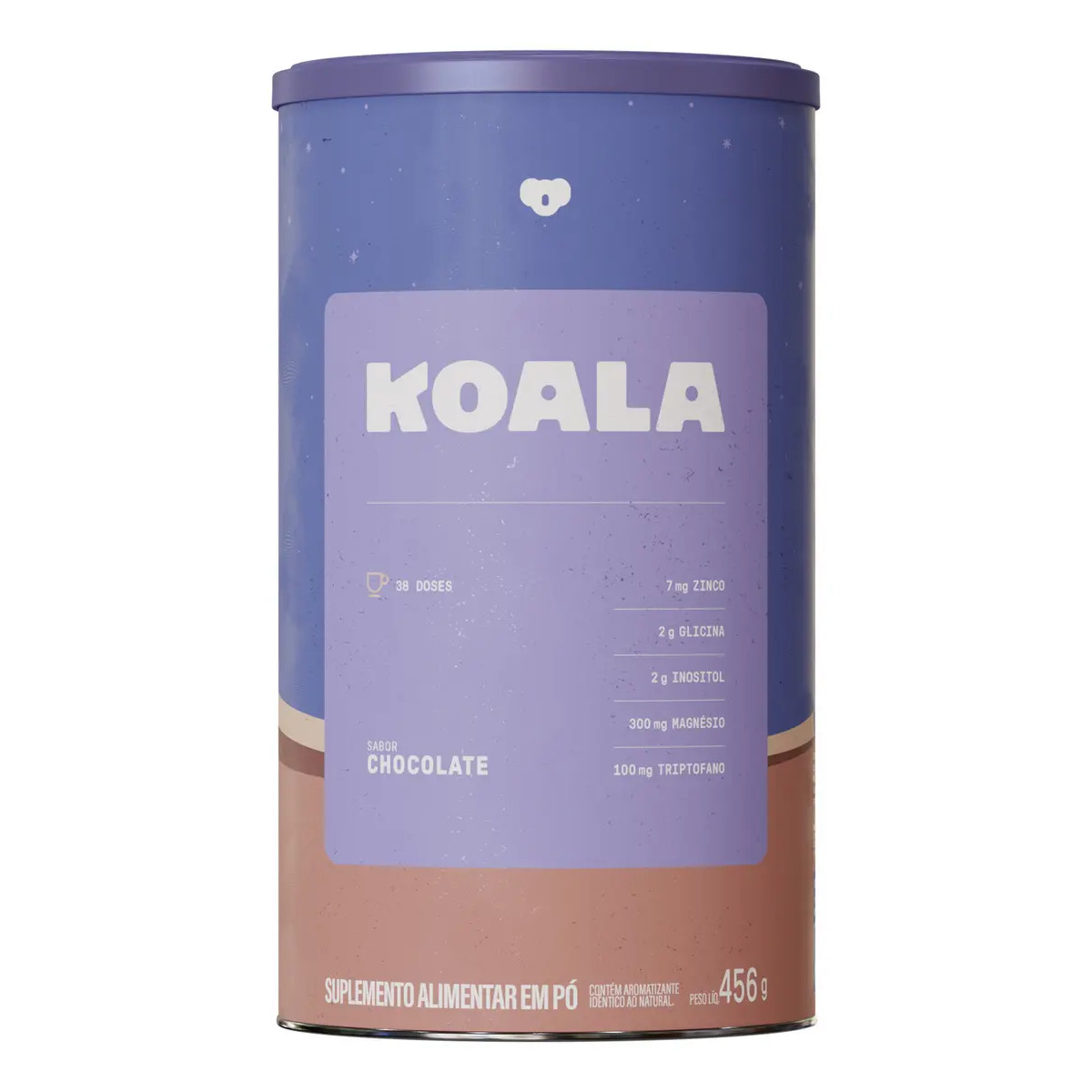 Koala Chocolate - Economic Size (456g) - Caffeine Army – Suplemento em Pó Noturno com Magnésio, Inositol, Triptofano, Zinco e Vitaminas | Conforto Noturno, Equilíbrio, Suporte ao Metabolismo