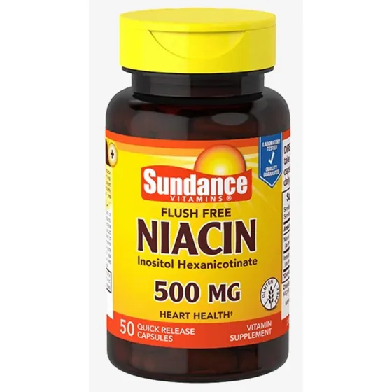 Vitamina B3 Niacina 500 Mg Inocitol Sundance X 50 Capsulas