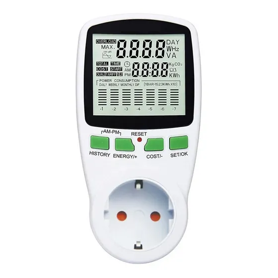 Medidor Watts Calcula Gastos Consumo Electricidad Mimall