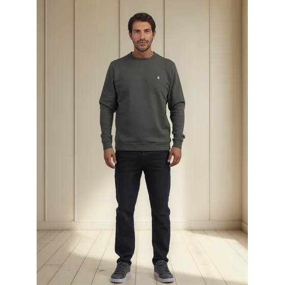Buzo De Frisa Cuello Redondo Hombre Oxford Polo Club