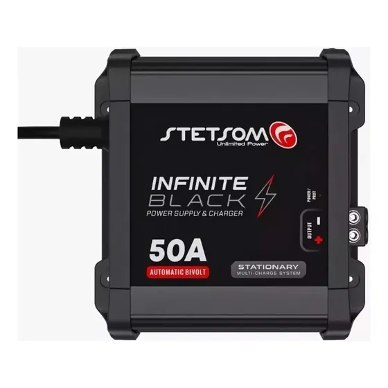 Fonte Automotiva Stetsom Infinite Black 50A Para Som Carro e Carregador de Bateria