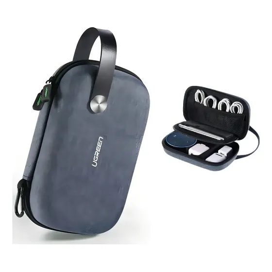 Case Ugreen, funda organizadora, cables y accesorios, color gris | Cuotas sin interés