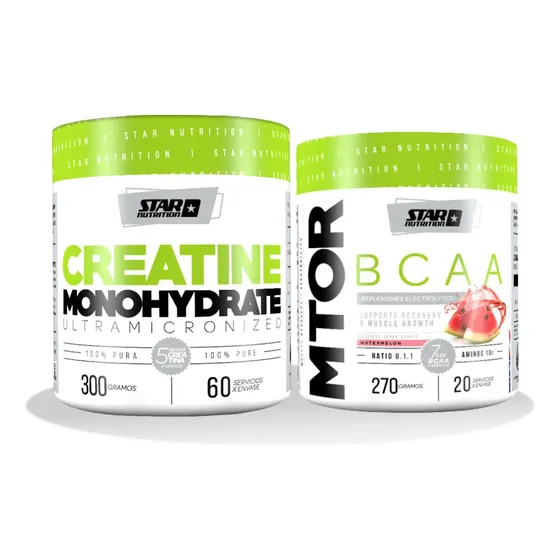Combo Star Nutrition Creatina X300 Gr + Mtor Bcaa X 270gr