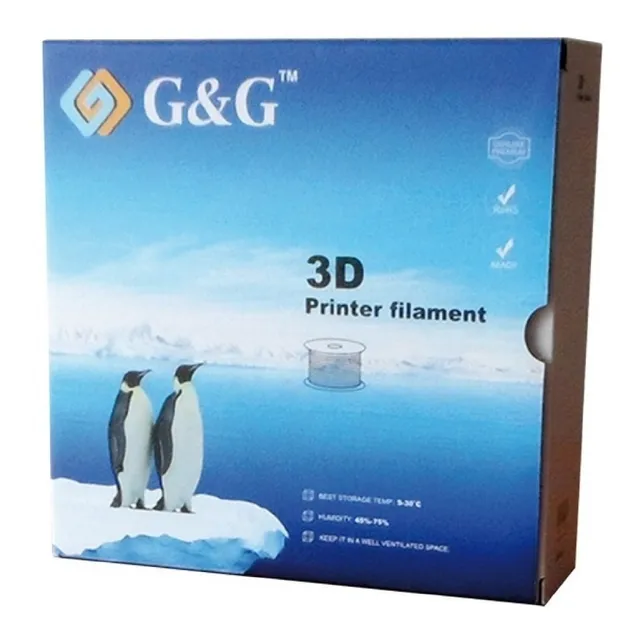 Filamento 3D G&G PLA de 1.75mm y 1kg amarillo