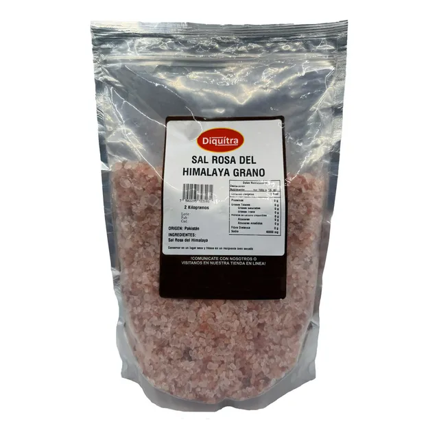 Sal Del Himalaya Orgánica En Grano Natural 2 Kilogramo