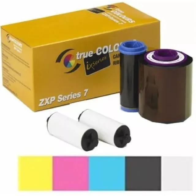 Cinta Zebra Para Zxp7 800077-742 Ymcko 750 Impresiones Color