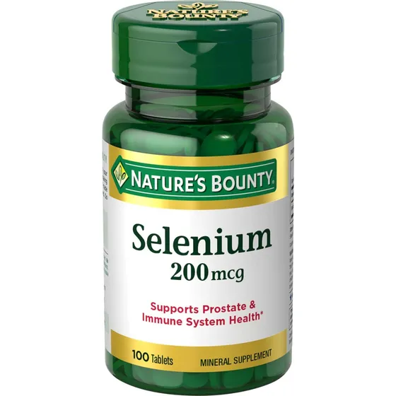 Suplemento Nature's Bounty Selenium 200 Mcg 100 Tabletas