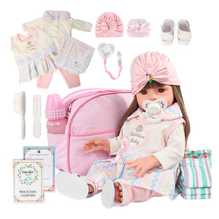 Bebê Reborn Boneca Turbante Silicone Menina Pode Dar Banho Bebê Reborn Boneca Turbante Silicone Menina Pode Dar Banho