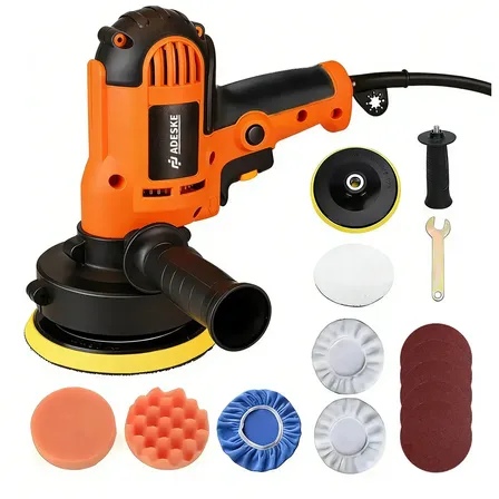 Politriz Roto Orbital Adeske 380w Velocidades Sem Degraus-cabo Auxiliar+disco 125mm-enceradeira Doméstica/industrial Minimaquina De Polir carro E Mármore