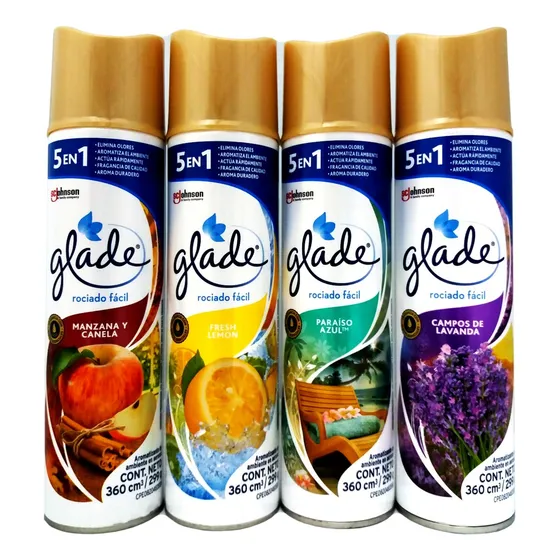 Ambientador En Spray Glade 360 Cm3 Variedad De Fragancias