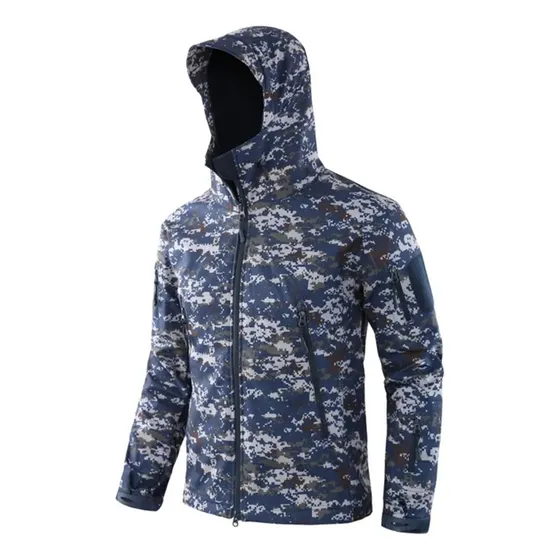 Campera Tácticas Impermeables Camperas Pixelado Azul Marina 