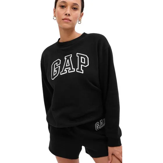 Polerón Mujer Gap Logo Sin Cierre Negro