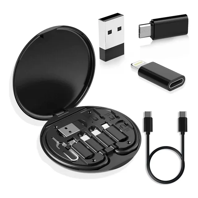 Set Viaje Adaptador Cable Celular 60w P229