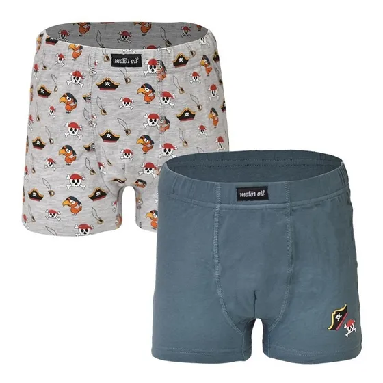 Pack X2 - Bóxer Para Niño De Algodón Estampado Motor Oil