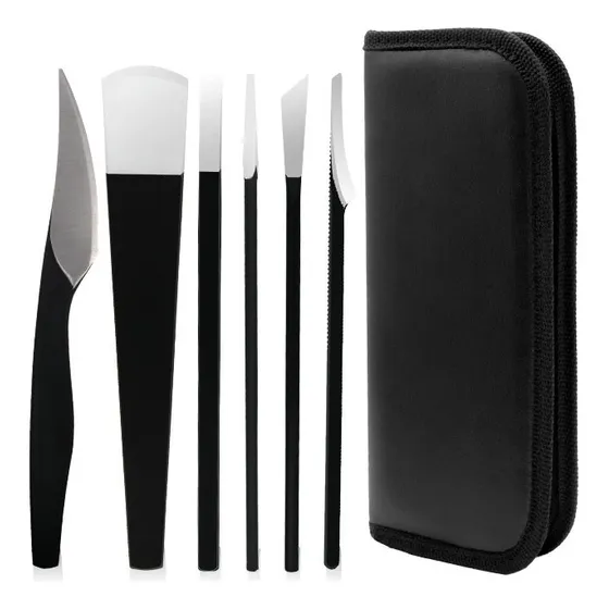 Cuchillos Pedicura, 6 Piezas, Bolsa Almacenamiento