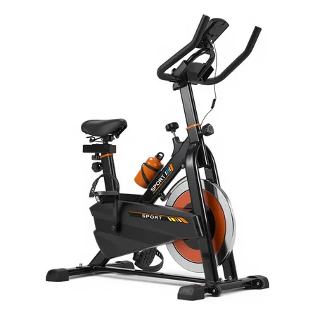 Bicicleta Ergométrica Preta Roda Inércia 6kgspinning Fitness Preto
