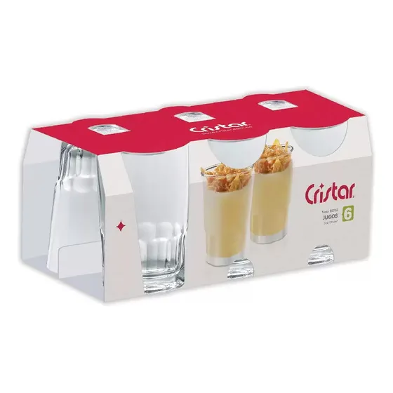 Vaso Cristar Nova Jugos Canastilla X 6 Unidades Color Transparente