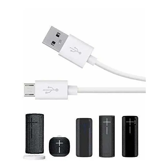 Cable Usb Largo Blanco 9.8 Ft Para Ultimate Ears Ue Boom