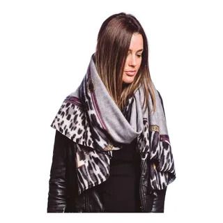 Chal De Invierno Con Estampado De Leopardo Chal De Invierno Con Estampado De Leopardo