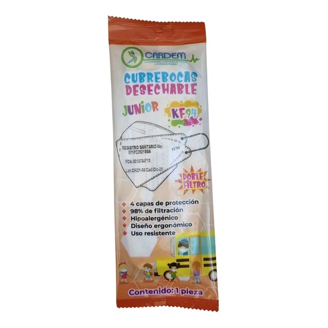 Cubreboca Kf94 100 Bolsas De 1 Piezas Cardem Niño/a