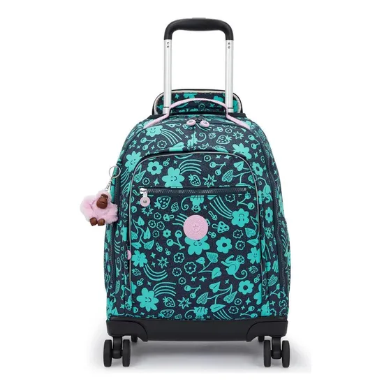 Mochila 04 Rodinhas Zea Kipling Estampa Magical Print Cor Azul-escuro