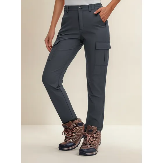 Pantalón Softshell Mujer Cargo Impermeable Para Nieve