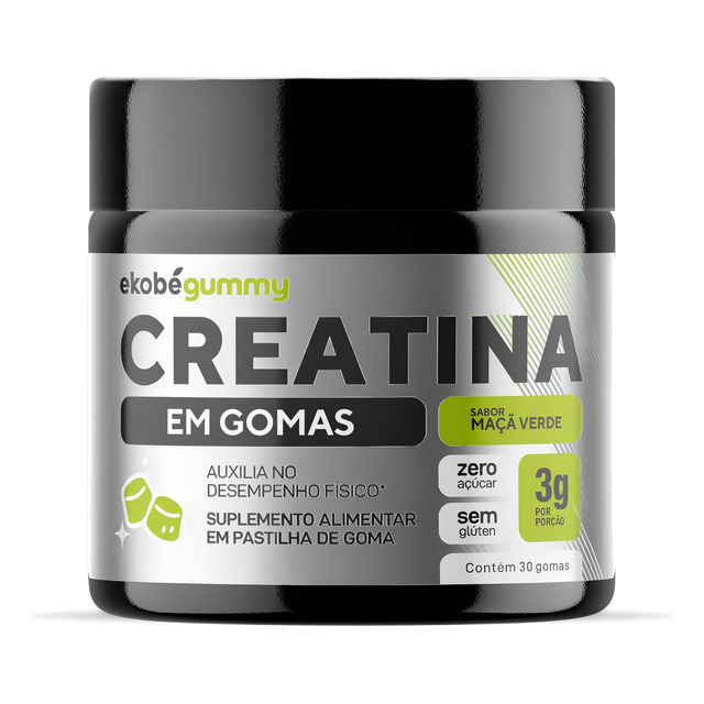 Creatina Monohidratada Gomas 3g Porção Sabor Maçã Verde C/30 Creatina Monohidratada Gomas 3g Porção Sabor Maçã Verde C/30