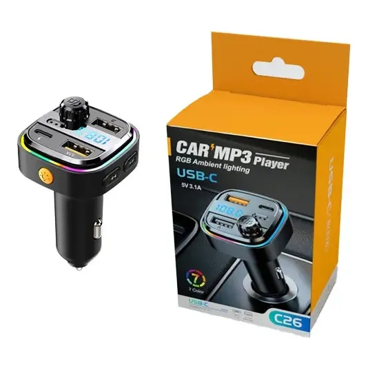 Transmisor Fm Bluetooth 5.0 Modulador De Radio Mp3 Usb 22.5w