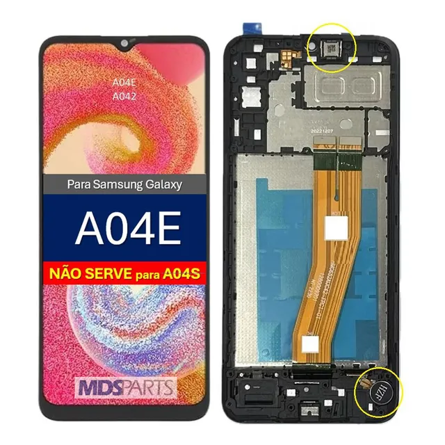 Tela Frontal Display Para A04e A042 Com Aro