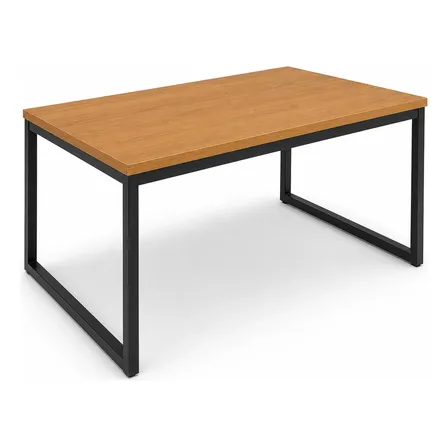 Mesa Industrial 120x80 Madeira Elegante Com Base Em Metalon