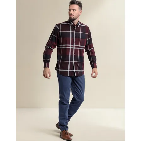 Camisa Manga Larga Villela Cuadrillé Yd Regular Fit Spandex