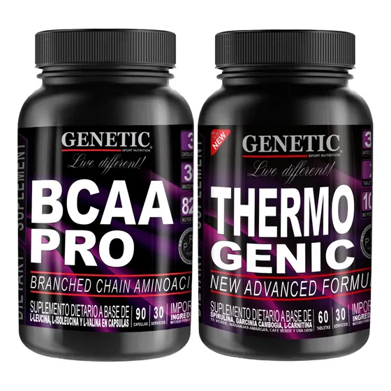 Amino Bcaa Recuperador + Quemagrasas Thermogenic Genetic