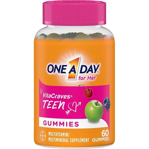 One A Day For Her Vitacraves Teen Vitaminas Adolescentes 60 Sabor Frutas