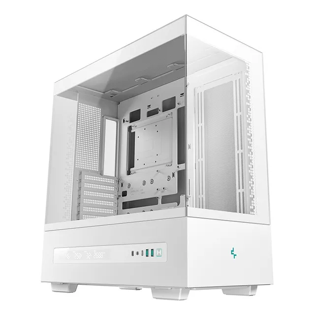 Gabinete Mid Tower Deepcool Ch690 Wh Rgb Pantalla Lcd Color Blanco