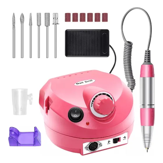 Pulidor Drill Esmeril Profesional Para Uñas De 35000 Rpm Obp Rosa