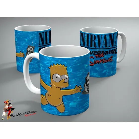 Taza De Ceramica Nirnana Nevermind The Simpsons