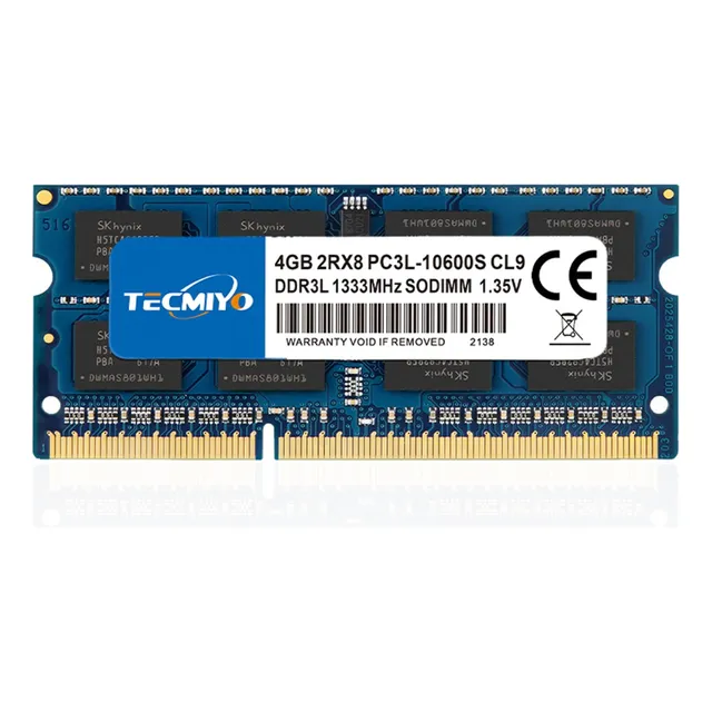Memoria Ram Tecmiyo 4 Gb Ddr3l-1333 Sodimm Pc3-10600s 1.35v