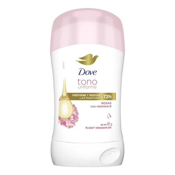 Antitranspirante en Barra Dove Tono Uniforme Rosas 45 g