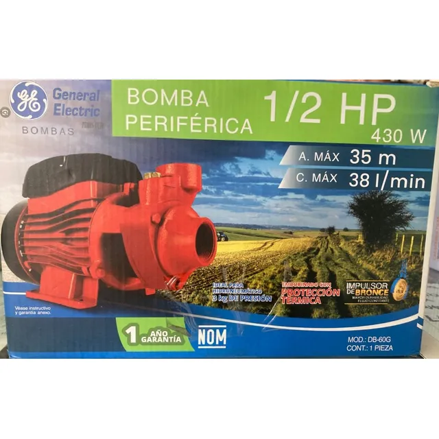 Bomba De Agua Periférica, 1/2 Hp (430 W)  110 Vac, Marca Ge