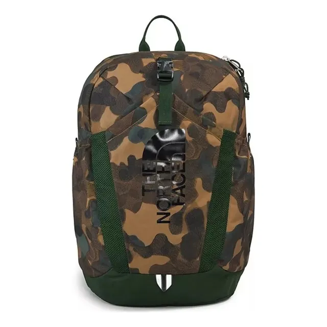 Mochila The North Face Youth Recon Camuflaje Color Verde Musgo Diseño De La Tela Lisa
