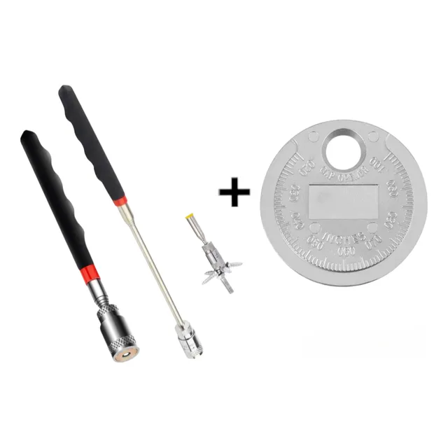 Iman Extensible Luz Busca Tornillo Llave + Calibrador Bujias