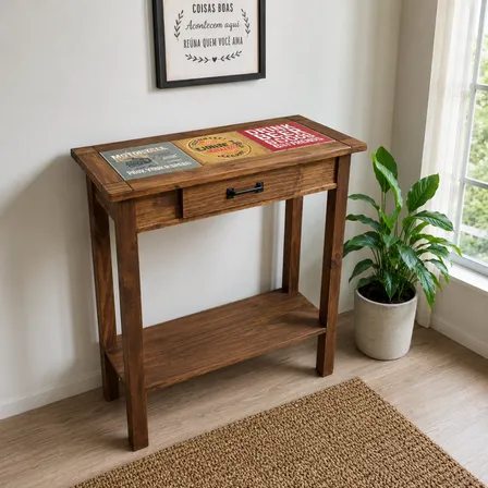 Aparador Madeira Gaveta Retrô Resistente 73cm Especial Mães