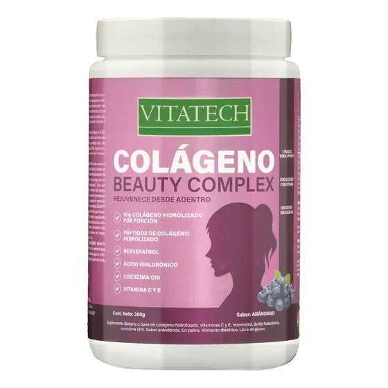 Colágeno Beauty Complex Vita Tech 360g Polvo Arándano