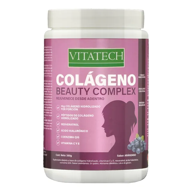 Colágeno Beauty Complex Vita Tech 360g Polvo Arándano