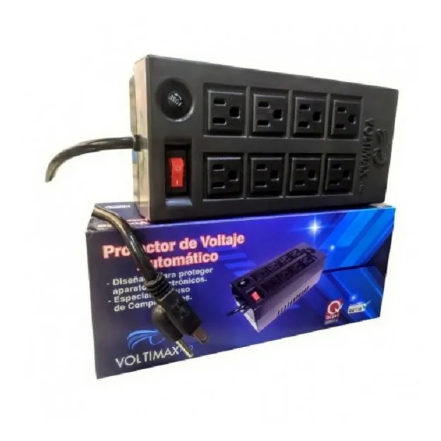 Regleta Multitoma Protector De Voltaje 8 Tomas 1800w Fusible