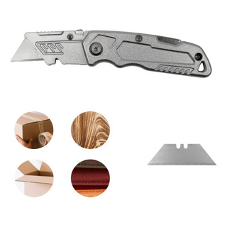 Cutter Uso Rudo Plegable Seguridad Hoja Trapezoidal Cutter Uso Rudo Plegable Seguridad Hoja Trapezoidal