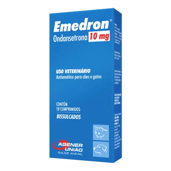 Emedron 10 Mg Antiemético Para Cães E Gatos 10 Comprimidos
